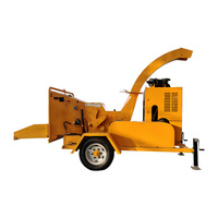 Broyeur de bois industriel mobile pour machines forestières avec moteur, capacité 3T/h, diamètre max. 25CM