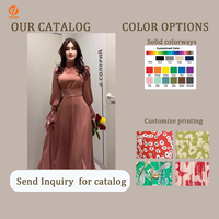 Robe longue évasée ceinturée pour femme, idéale pour l'Aïd, le Ramadan, et les fêtes – Modèle uni à manches longues – Nouveauté 7125 pour le dropshipping