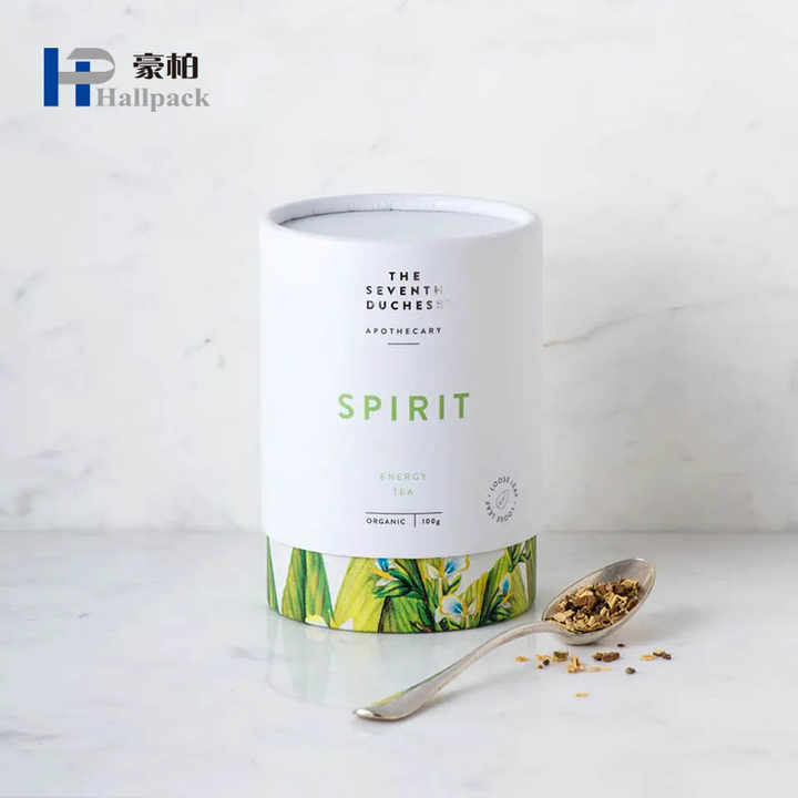 Firstsail Custom Design Loose Tea Bean Round Cylinder Cardboard Eco Friendly Food Grade Box Food Paper Tube Package