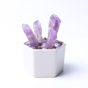 Jiejing-suministros de decoración de bonsái, punto de amatista de alta calidad, <span class=keywords><strong>piedras</strong></span> de caída en el interior - Product Image 4