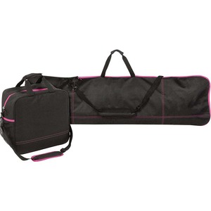 Free Sample Qunature Winter <b>Wheeled</b> Padded Ski <b>Bag</b> Double Skis Snowboard <b>Travel</b> Waterproof Genuine Leather Detachable Roller - Product Image 1