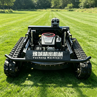 Tondeuse robotisée intelligente à moteur puissant de 452 cm³, télécommandée, pour terrains en pente, vergers et terrains accidentés