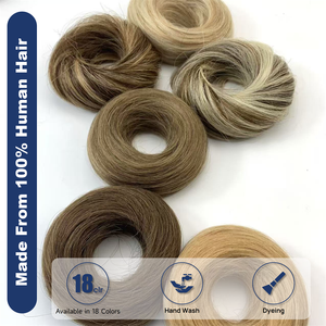 Vente en gros de queues de cheval, postiches, chignons, chignons donut et chouchous en cheveux humains naturels - Product Image 1