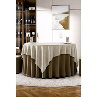 Nappe en lin et coton épais de couleur unie, nappe de luxe pour hôtel, nappe ronde rectangulaire pour salle à manger, conférence, banquet
