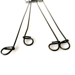 二重ループワイヤータイ/ブラックアネードバッグタイ/ワイヤー留め具アーマチュア/バインディングワイヤーアイレット付き - Product Image 2