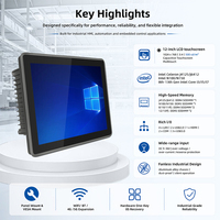PC Industriale con Schermo Touch da 12,1 Pollici, RS485, Doppia Porta COM, IP65 Impermeabile, Display LCD, Monitor Touch Screen, Intel I5/i7