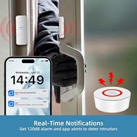 Système d'alarme domestique sans fil AGSHOME Kit de 7 pièces DIY Sécurité des portes avec matériau ABS Alertes intelligentes par application