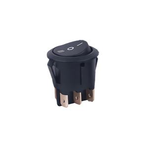 Interruttore a bilanciere DPDT a 6 pin serie RL3 5X 10A 125VAC ON-OFF-ON con cappuccio stampato, approvato CQC UL per sistemi di controllo elettrico - Product Image 1