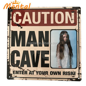 איש הבציר מערה קישוט מתכת מתכת מתכת, אביזרים מסגרות תמונות - Product Image 2