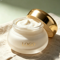 Envase de Vidrio Cosmético de Alta Gama de 50/150 ml con Tapa Dorada/Plateada, Contenedor para Crema Facial y Mascarillas, Empaque para Cuidado de la Piel, Impresión Personalizada