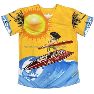Maillot de baseball personnalisé en polyester jaune uniforme à enfiler pour femme chemises de softball à impression par sublimation à manches courtes - Product Image 1
