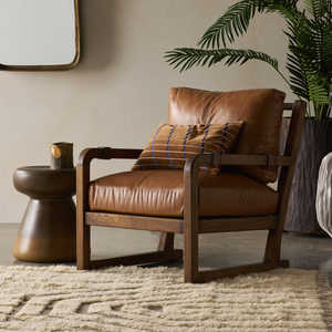 मध्य शताब्दी के होडसन चमड़े की आर्मचेयर आधुनिक डिजाइन हैंडमेड लाउंज कुर्सी लिविंग रूम के लिए लिविंग रूम होटल होम फर्नीचर - Product Image 5