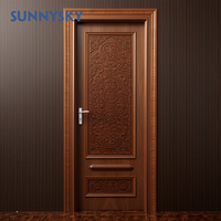 Sunnysky Portes traditionnelles en bois massif MDF Porte intérieure en mélamine de qualité supérieure insonorisée pour portes de maison