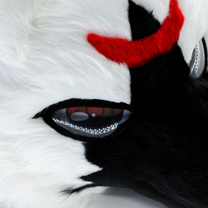 Tùy Chỉnh Màu Đen Trắng Huksy Con Chó Chuyên Nghiệp Fursuit Con Người Trang Phục Linh Vật Phù Hợp Với Anime Digitigrade Trang Phục - Product Image 4