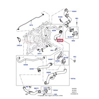 Tuyau de liquide de refroidissement du radiateur pour Land Rover Range Rover L405 L494 LR039253