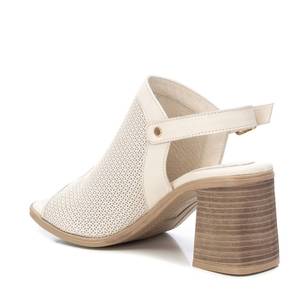 Sandales à talons pour femmes Carmela, en cuir, à bout ouvert, talon bloc, chaussures d'été - Product Image 3