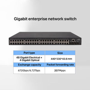Switch di Rete Enterprise a 48 Porte <span class=keywords><strong>Gigabit</strong></span> Elettriche +4 1/2.5/10G SFP + Ottico, Layer 3, QoS, SNMP, Impilabile LS-5130S-52S-EI-H1 - Product Image 3