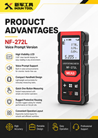 Télémètre laser portatif 80m NF-272L longue portée 635nm étanche IPX4 avec batterie au lithium et précision de mesure +/-1mm