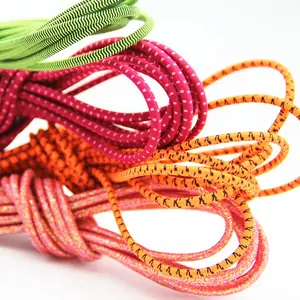 Цветной полиэфирный круглый плетеный эластичный шнур, Многоцветный эластичный шнур 3 мм 5 мм, оптовая продажа эластичных резиновых шнуров