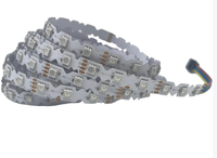 Bon prix 12V WS2815 60leds/m Bande lumineuse LED de type zigzag en forme de S 60 LED/m IP20 WS 2815 Bande lumineuse LED 12V WS2815