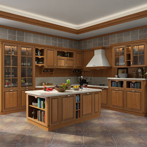 Meubles de cuisine en <span class=keywords><strong>bois</strong></span> massif classique d'<span class=keywords><strong>occasion</strong></span> personnalisés, unités de placards en <span class=keywords><strong>bois</strong></span> de caoutchouc - Product Image 4