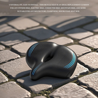Selle de vélo LEWEE simple, surdimensionnée, large et épaisse, coussin de selle pour vélos de route, VTT et vélos électriques