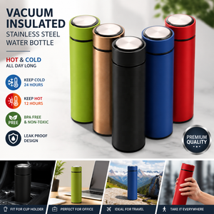 500ml Stainless Steel <strong>Luxury</strong> Vacuum Insulated Thermos Cup Double Walled Travel Thermo Coffee Mug <strong>Water</strong> <strong>Bottle</strong> With Custom Logo - Product Image 2