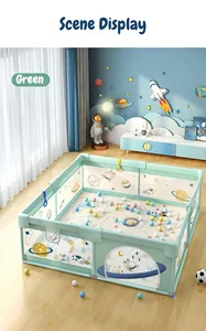 Valla de tela para bebés y niños pequeños, Juego plegable para niños, corralito