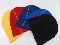 Bonnet unisexe automne-hiver, uni, doux, extensible, fin, long, en polyester gaufré, lavable en machine
