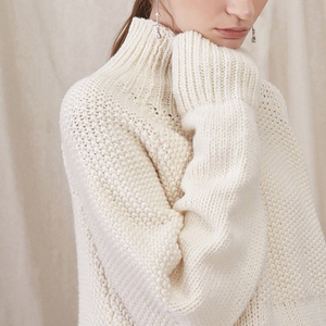 Haute qualité à manches longues blanc femmes <span class=keywords><strong>pull</strong></span> col roulé personnalisé grande taille col roulé <span class=keywords><strong>pull</strong></span> femmes <span class=keywords><strong>pull</strong></span> Mujer - Product Image 3