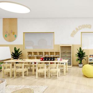 Meubles <span class=keywords><strong>en</strong></span> bois colorés pour salle de classe et ensembles de meubles d'apprentissage pour la maternelle avec équipement de jeu de rôle à vendre - Product Image 3