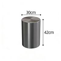 Ensemble table ronde petite et tabourets en acier inoxydable noir de luxe Yeehon pour café, restaurant et salon d'hôtel