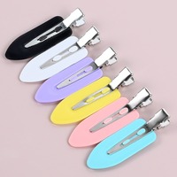 Pinces à cheveux acryliques en plastique polyvalentes simples et mignonnes à la mode couleurs pures pour fournitures de bricolage accessoires faits à la main