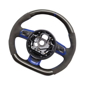 Volant de Voiture en Fibre de Carbone pour Audi R8 SQ5 Q3 RS3 RS4 RS5 RS6 TT TTS TT <span class=keywords><strong>MK2</strong></span> S3 <span class=keywords><strong>S4</strong></span> S5 S6 A3 8P - Product Image 2