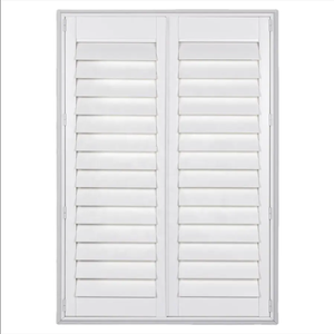 Volets en <span class=keywords><strong>PVC</strong></span> de style canadien, australien et anglais, volets coulissants pour <span class=keywords><strong>baie</strong></span> vitrée, en bois véritable, couleur blanche, volets à lamelles, volets de plantation - Product Image 3