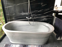 Baignoire rectangulaire en pierre massif – Baignoire autoportante de luxe moderne en pierre naturelle pour hôtel, décoration de salle de bain, Vietnam, prix compétitif