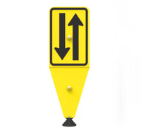 WB110 Vente en gros Borne flexible Anti-impact Borne réfléchissante Delineator Post Rebond Avertissement Traffic Post