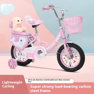 Vélo pour filles de 2 à 6 ans, monovitesse, avec fourche en acier et système de freinage à pédale classique - Product Image 6