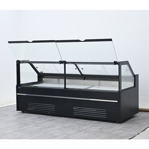 Vitrina Refrigerada de Alta Eficiencia para Carnes y Alimentos, con Compresor, Superficie Plana en Ángulo Recto, para Mostrador de Deli - Product Image 2