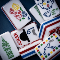 Tuiles de Mahjong Pliables de Luxe Modernes pour Amateurs de Culture Britannique, 160 Tuiles Acryliques Américaines à 5 Couches pour Collection et Cadeau