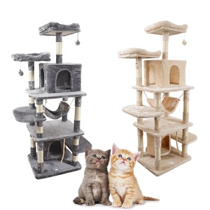 Tiang Gores Furnitur Kondominium Pohon Kucing, Mainan Rumah Hewan Piaraan Anak Kucing - Product Image 6