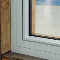 Fenêtre résidentielle de luxe pour villa, double vitrage, anti-effraction, composite aluminium-bois 90 mm, étanche, insonorisée, isolation thermique