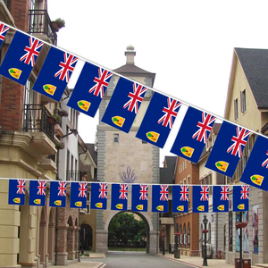 Produttore all'ingrosso delle isole Turks e Caicos Flag Bunting con le dimensioni personalizzate e il modello per le decorazioni - Product Image 3