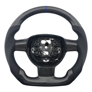 Producto Nuevo: Volante de Fibra de Carbono con Cuero Perforado y Costuras Azules para Ford Focus Classic - Product Image 1