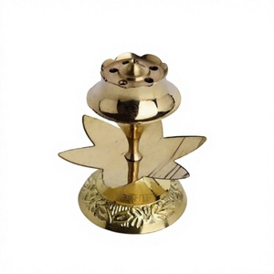Brass Incense Burner with <b>Flower</b> Design Aromatherapy <b>Diffuser</b> for Indoor Use - Product Image 6