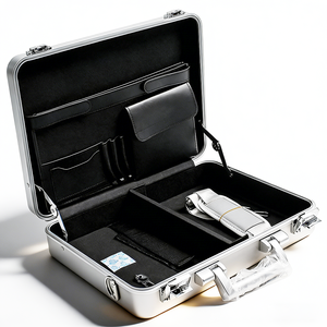 Maletín de aluminio puro Duro Personalizado de plata práctica de lujo de calidad superior con espuma - Product Image 5