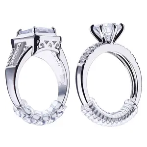 Herramienta de ajuste de tamaño de anillo transparente, ajustador de anillo Invisible en espiral de alta calidad, duradero, para anillo Suelto