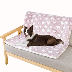 Couverture pour animaux de compagnie écologique toutes saisons, double couche, épaisse, double face, en peluche, chaude, pour chien et chat, motif dessin animé moderne - Product Image 2