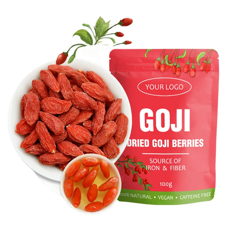 Lỏng trà tùy chỉnh Trà hữu cơ khô Goji Berries đồ ăn nhẹ lành mạnh cho người lớn tisane nhãn hiệu riêng