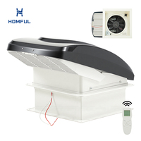 Ventilateur de toit électrique de luxe HOMFUL 14x14 pouces pour camping-car, avec télécommande, 10 vitesses, flux d'air réversible, pour camping-car et caravane